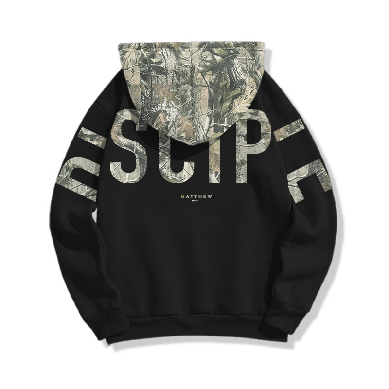 Disciple Matthew 28:19 Dead Leaves Camouflage Print Hoodie - image 5