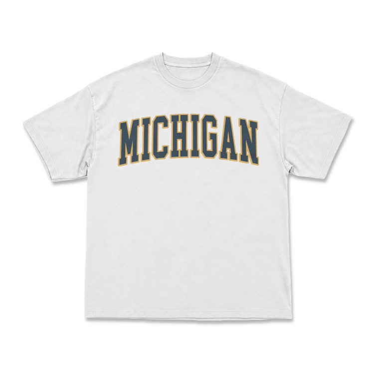 Classic Michigan Varsity Graphic T-Shirt - White - US16-18(2XL) - image 7