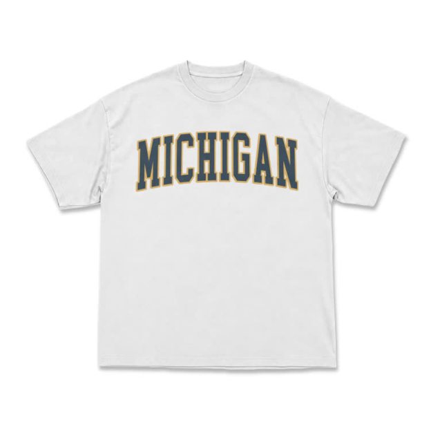 Classic Michigan Varsity Graphic T-Shirt - White - US16-18(2XL) - image 7