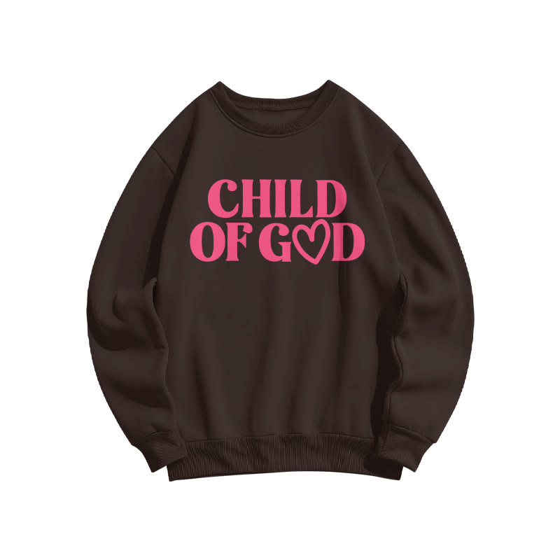 Child Of God Heart Valentine's Day Print Sweatshirt - Coffee - US16-18(2XL) - image 6