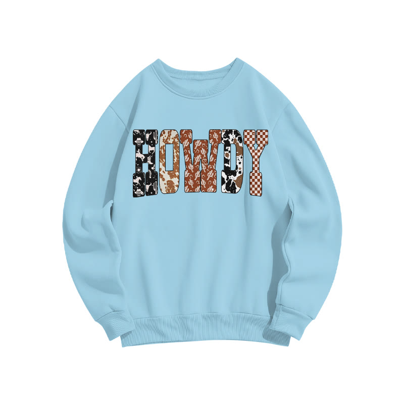 Howdy Western Style Print Sweatshirt - Blue - US16-18(2XL) - image 7