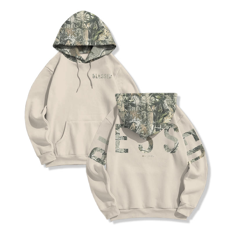 Blessed Matthew 5:3-12 Dead Leaves Camouflage Print Hoodie - image 6