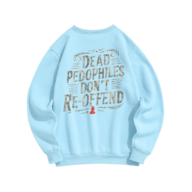 Creative Dead Pedophiles Don't Re-offend Protect The Innocent Dead Leaves Camouflage Print Sweatshirt - Blue - US16-18(2XL) - image 7