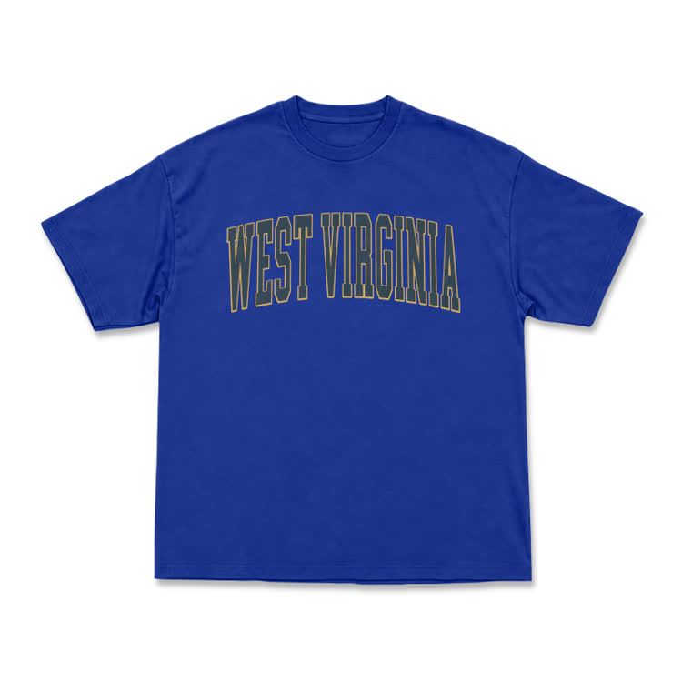 Classic West Virginia Varsity Graphic T-Shirt - Blue - US16-18(2XL) - image 10