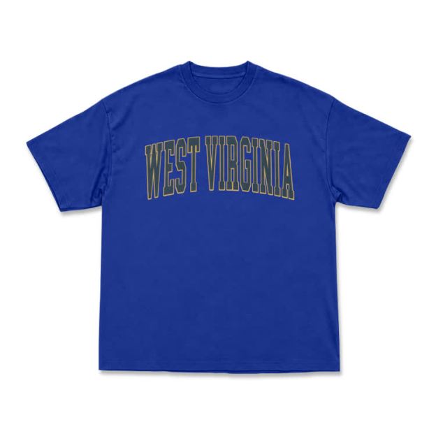 Classic West Virginia Varsity Graphic T-Shirt - Blue - US16-18(2XL) - image 10