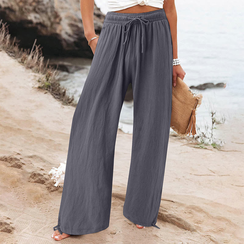 Casual drawstring trousers - Dark Grey - 5XL - image 8