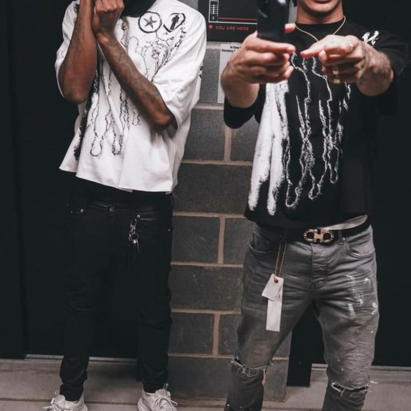 100% Cotton Separate Yourself By Taking A Chance Print T-shirt