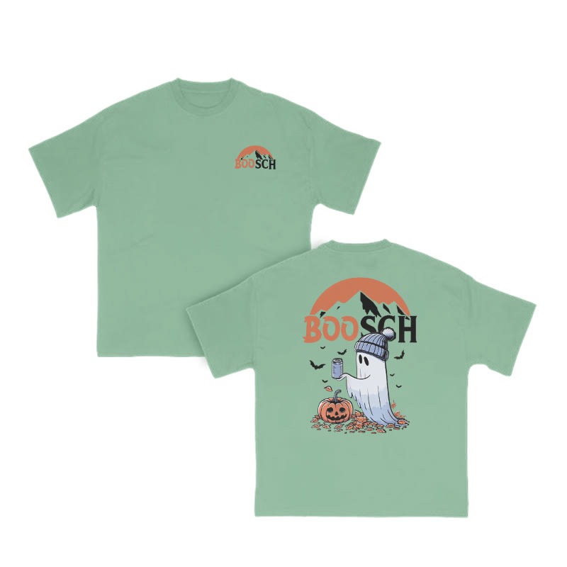 Unisex Funny Boosch Pumpkin Halloween Print T-shirt - Green - US16-18(2XL) - image 9