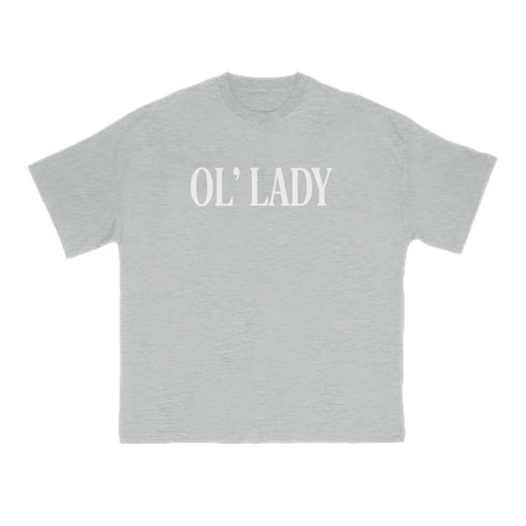 Ol' Lady Print T-shirt - Grey - US16-18(2XL) - image 5