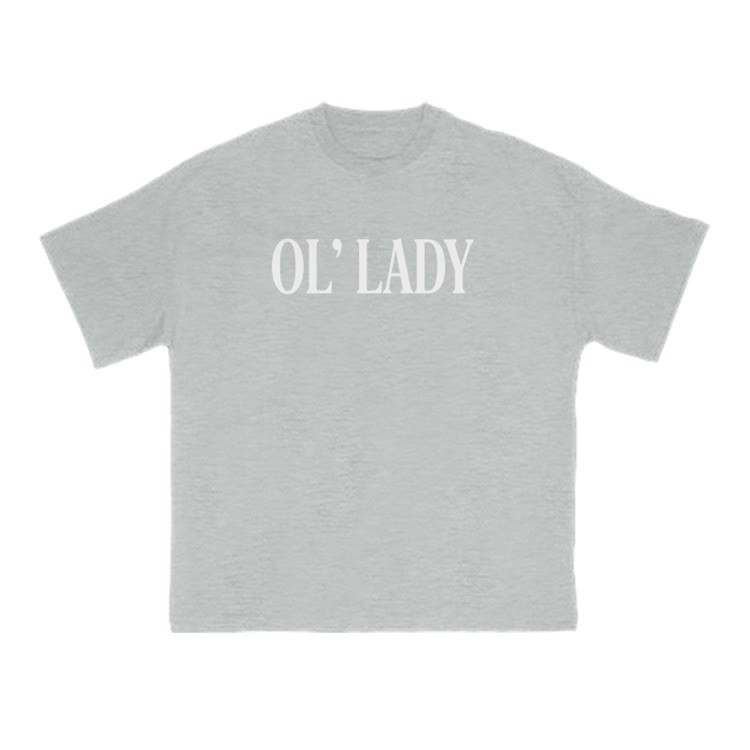 Ol' Lady Print T-shirt - Grey - US16-18(2XL) - image 5