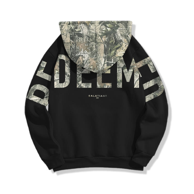 Redeemed Galatians 2:20 Dead Leaves Camouflage Print Hoodie - image 5
