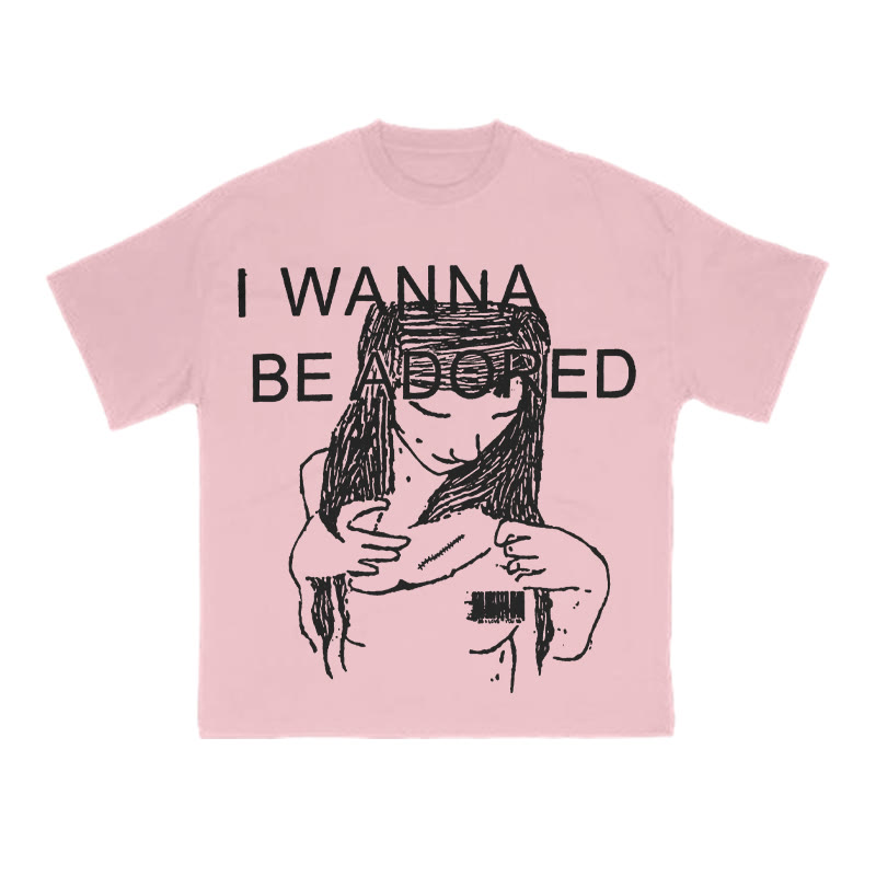 I Wanna Be Adored Print T-shirt - Pink - US16-18(2XL) - image 13
