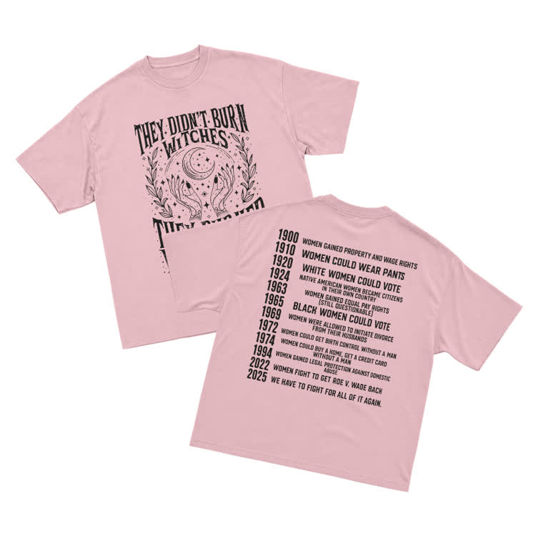 They Didn't Burn Witches Moon Graphic T-Shirt - Pink - US16-18(2XL) - image 8