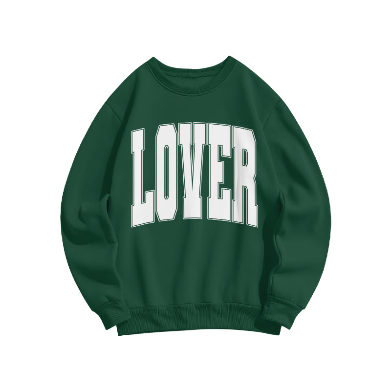 Lover Valentine's Day Print Sweatshirt - Dark Green - US16-18(2XL) - image 7