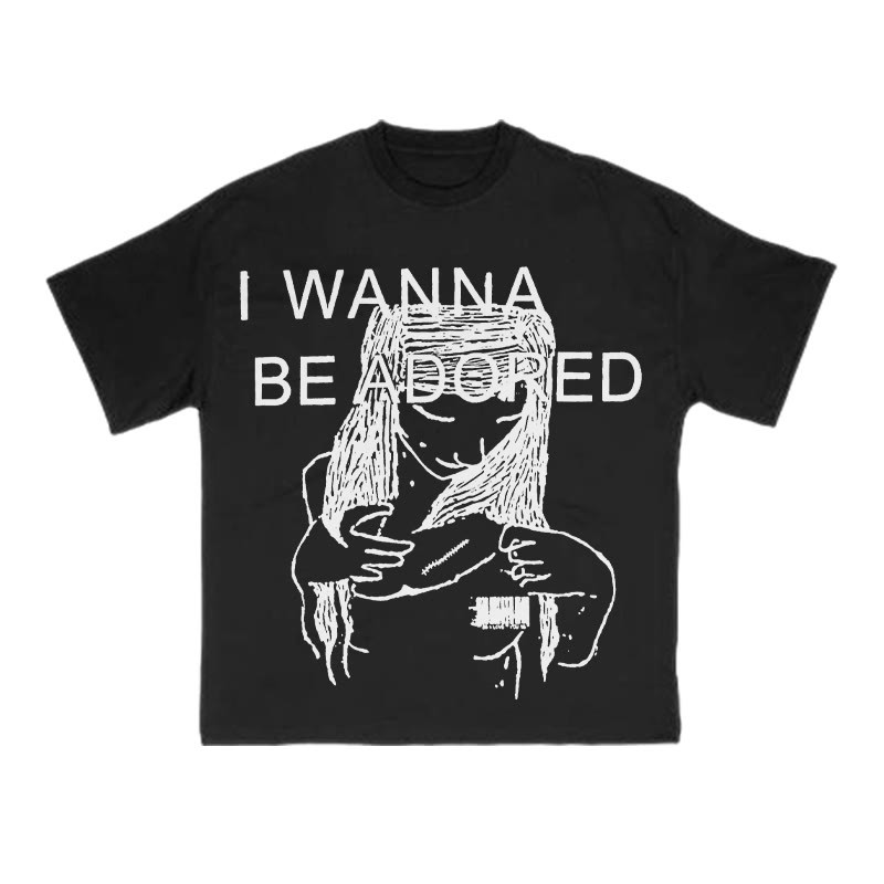 I Wanna Be Adored Print T-shirt - Black - US16-18(2XL) - image 6
