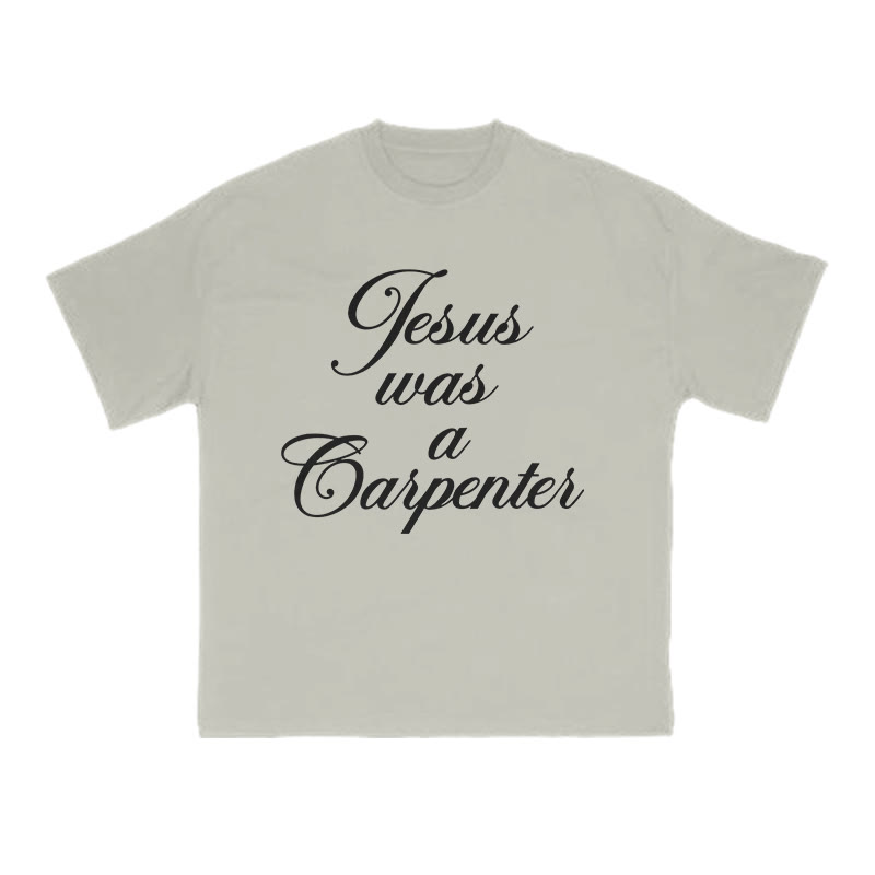 Jesus Was A Carpenter Print T-shirt - Warm Grey - US16-18(2XL) - image 4