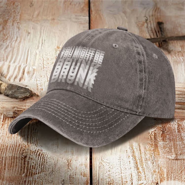 You Might Be Drunk Print Washed Cap - image 8