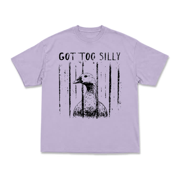 Street Distressed Goose Graphic T-Shirt - Purple - US16-18(2XL) - image 9