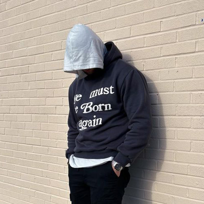Ye Must Be Born Again Print Hoodie