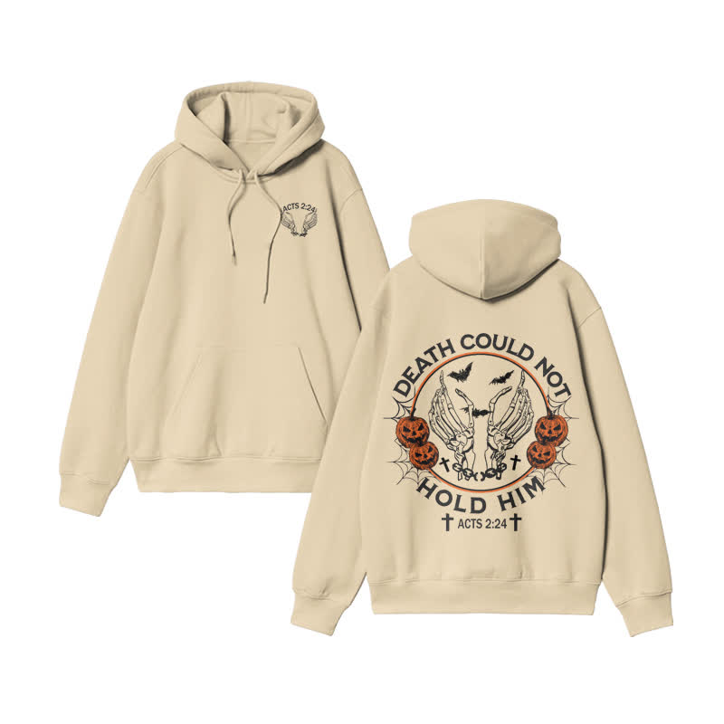 Unisex Death Could Not Hold Him Acts 2:24 Print Hoodie - Apricot - US16-18(2XL) - image 5