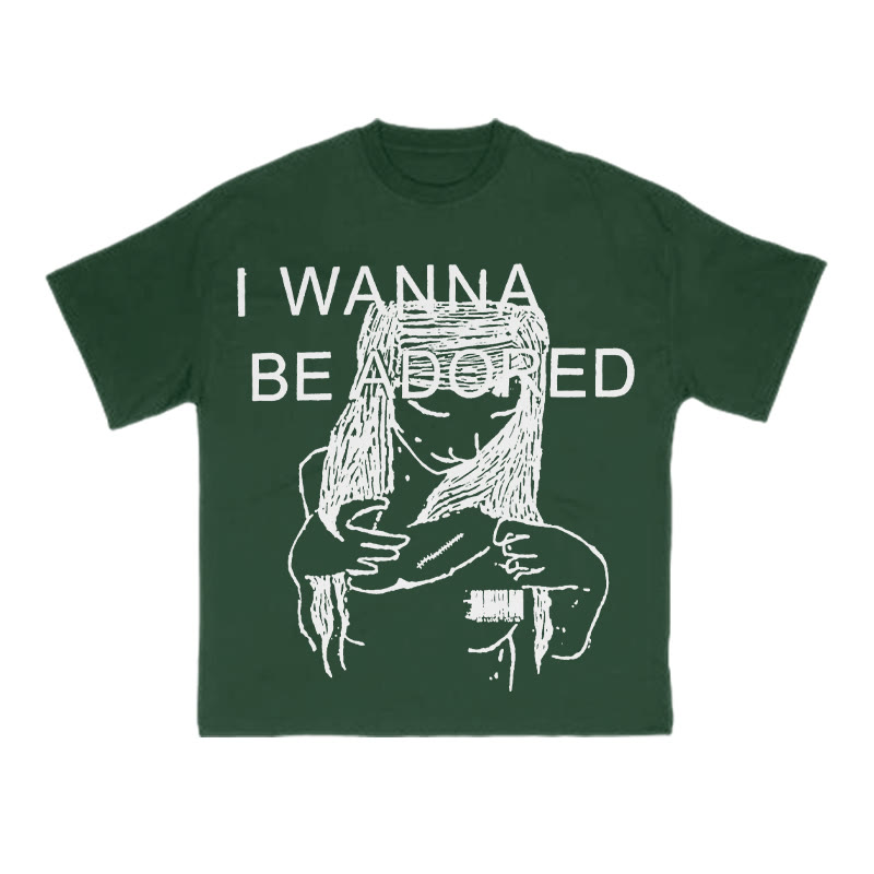 I Wanna Be Adored Print T-shirt - Green - US16-18(2XL) - image 7