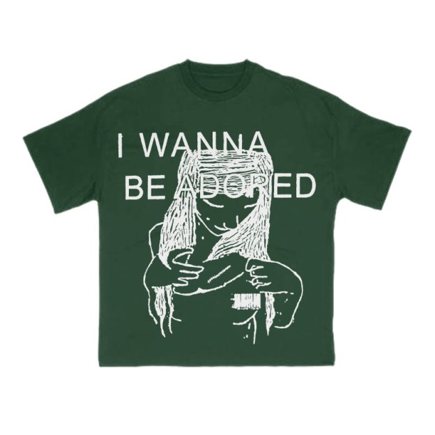 I Wanna Be Adored Print T-shirt - Green - US16-18(2XL) - image 7