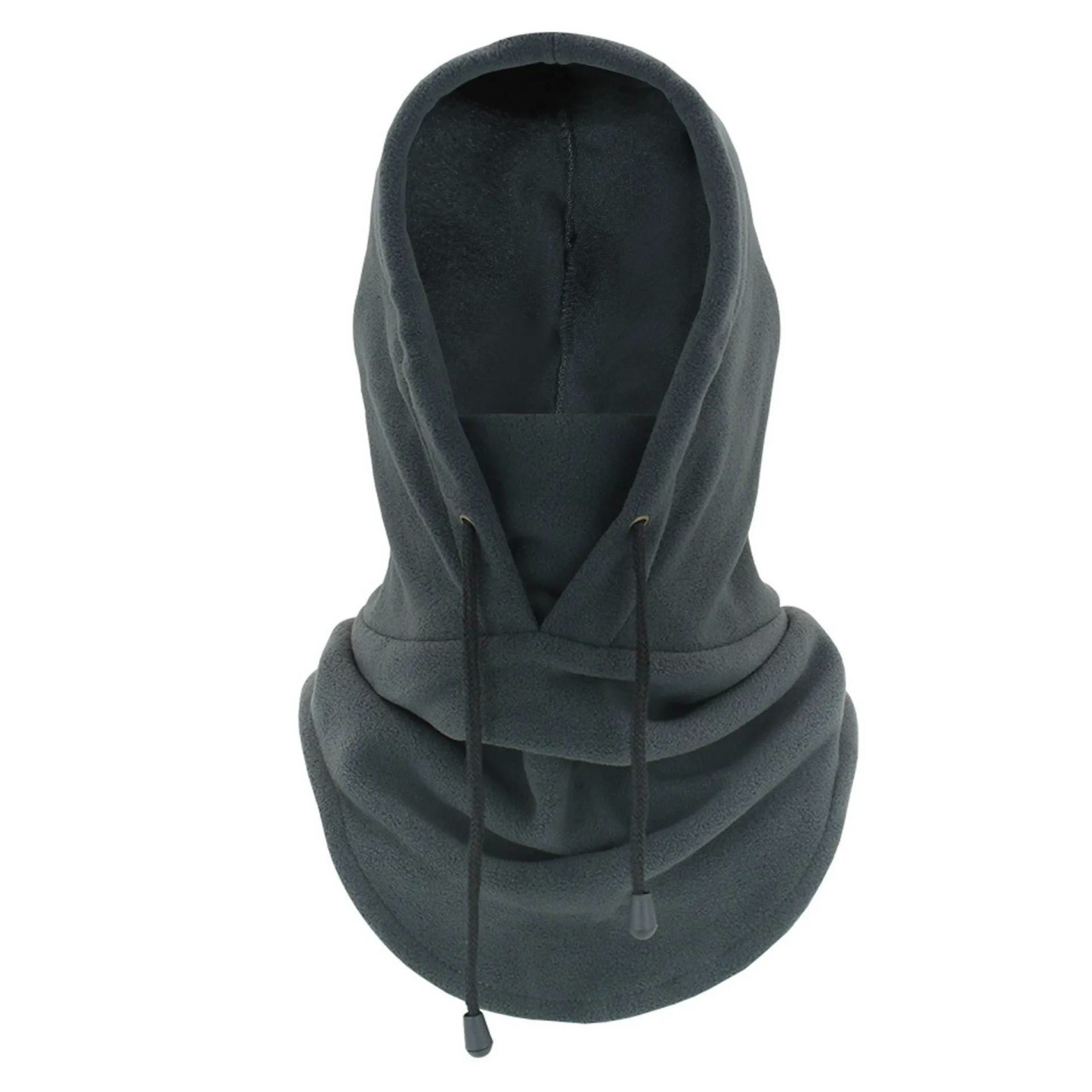 Derong Thermal Drawstring Windproof Balaclava Hood - Dark Grey - one size - image 14
