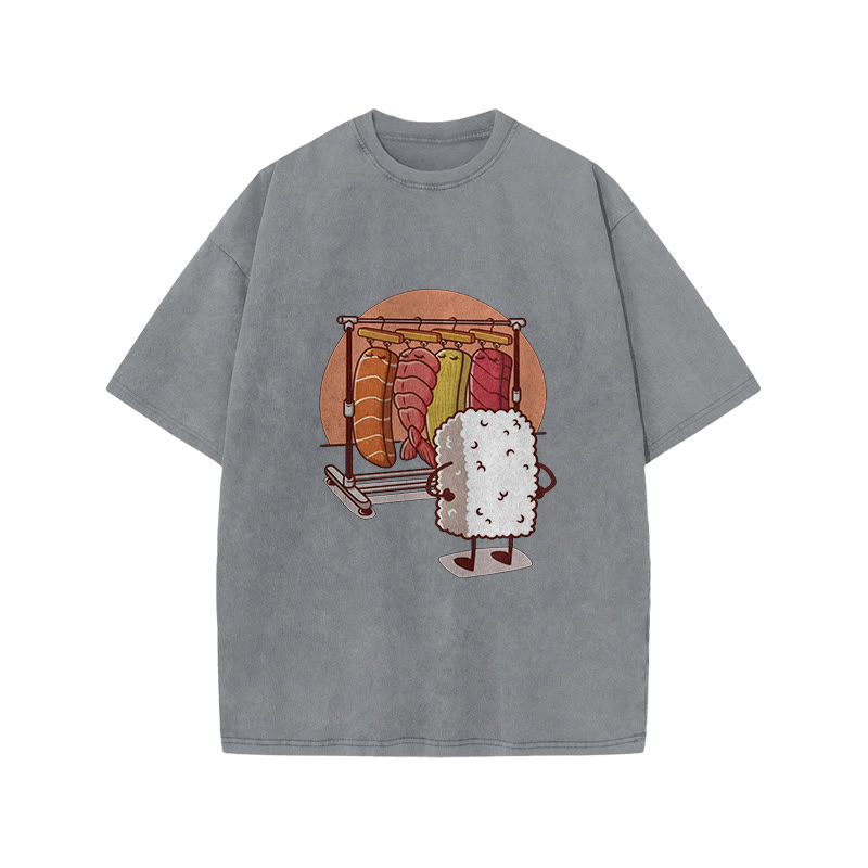 Unisex 100% Cotton Which One Should I Wear Today Print Acid Washed T-shirt