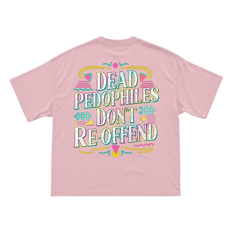 Provocative Slogan Back Print Streetwear T-Shirt - Pink - US16-18(2XL) - image 15