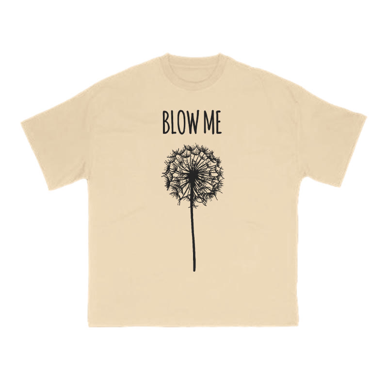 Blow Me Dandelion Print T-shirt - Apricot - US16-18(2XL) - image 5