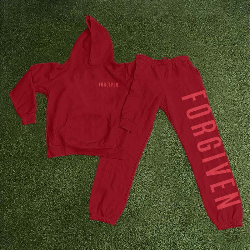 Unisex Forgiven Psalm 32:1 Print Hoodie Set - image 7