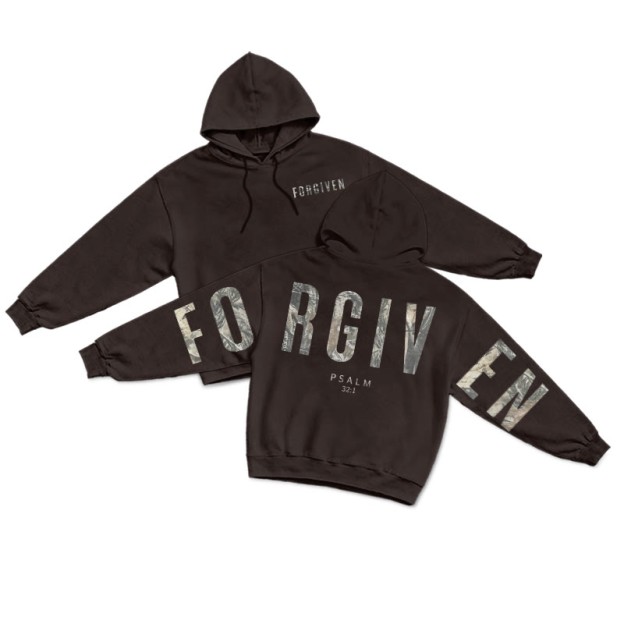 Forgiven Dead Leaves Camouflage Print Hoodie - Coffee - US16-18(2XL) - image 5