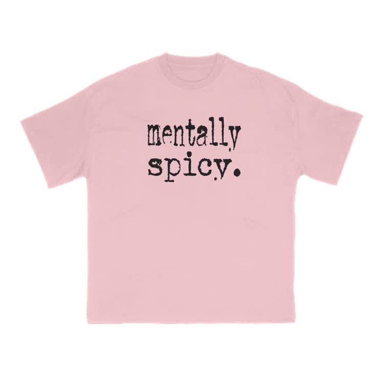 Mentally Spicy Print T-shirt - Pink - US16-18(2XL) - image 8