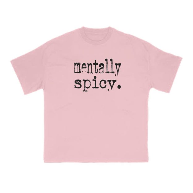 Mentally Spicy Print T-shirt - Pink - US16-18(2XL) - image 8