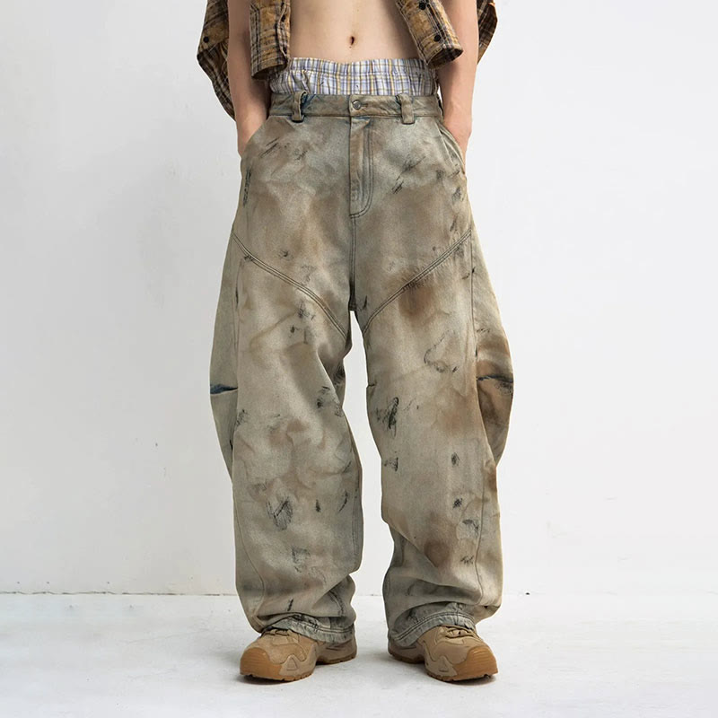 Unisex Washed And Distressed Wasteland Style Jeans - image 6