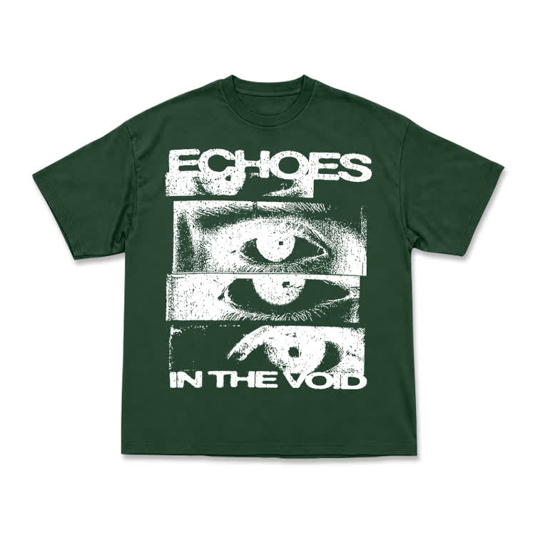 Echoes In The Void Eye Graphic Streetwear T-Shirt - Green - US16-18(2XL) - image 7