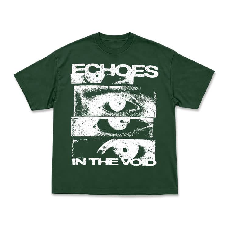 Echoes In The Void Eye Graphic Streetwear T-Shirt - Green - US16-18(2XL) - image 7