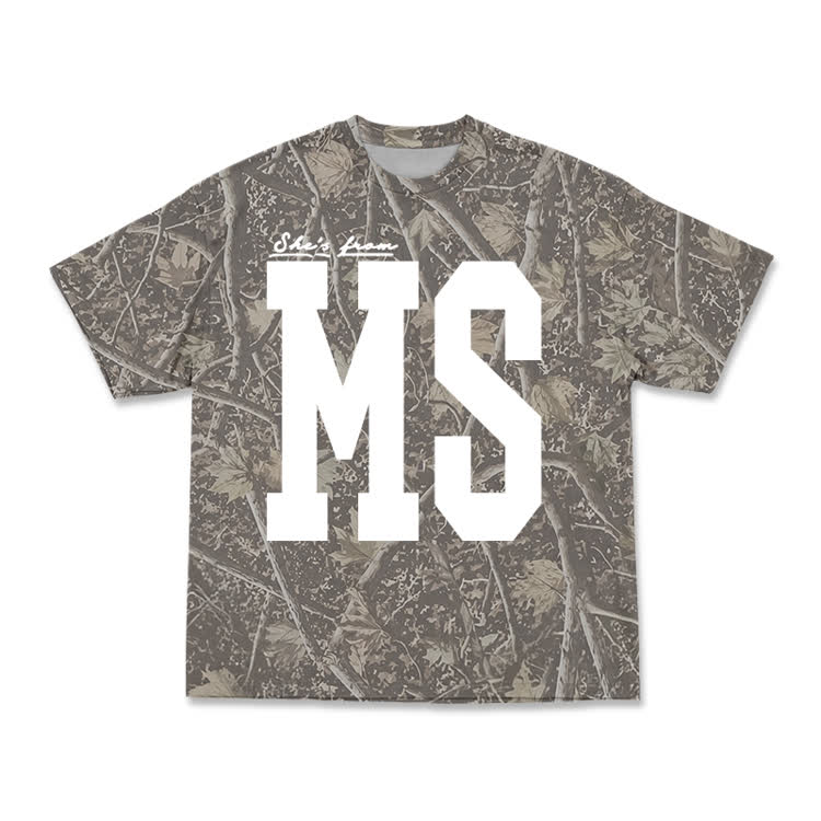 Vintage Forest Camo Graphic T-Shirt - MS - Olive Green - 5XL - image 5