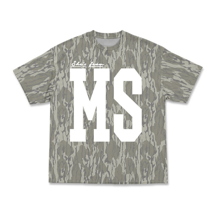 Vintage Forest Camo Graphic T-Shirt - MS - Khaki - 5XL - image 4