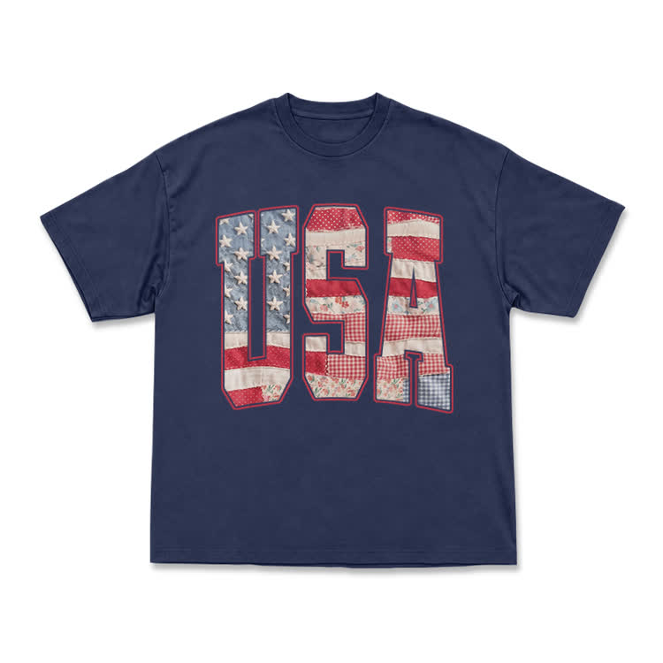 USA Creative Arts Print T-Shirt - Classic - Navy Blue - US16-18(2XL) - image 23