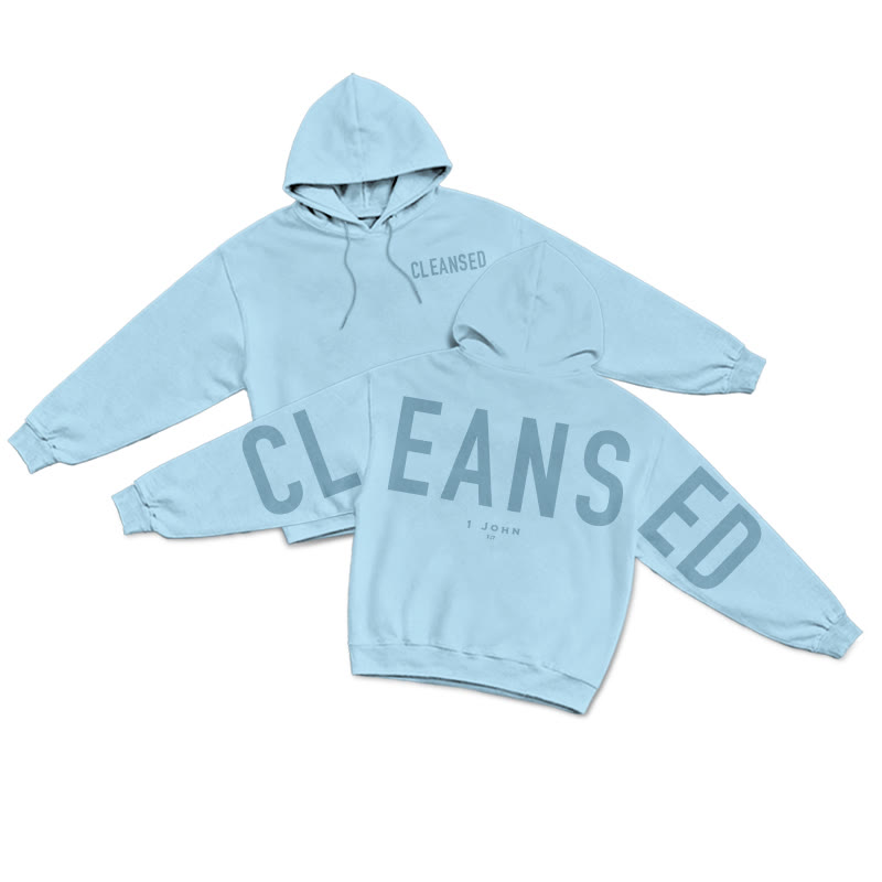 Cleansed 1 John 1:7 Print Hoodie - Blue - US16-18(2XL) - image 13