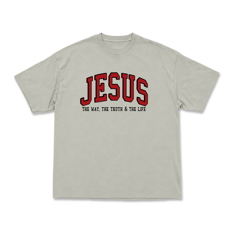 Jesus The Way The Truth & The Life Print T-Shirt - Warm Grey - US16-18(2XL) - image 6
