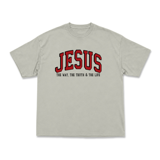 Jesus The Way The Truth & The Life Print T-Shirt - Warm Grey - US16-18(2XL) - image 6