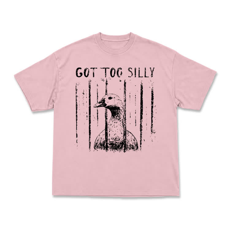 Street Distressed Goose Graphic T-Shirt - Pink - US16-18(2XL) - image 7