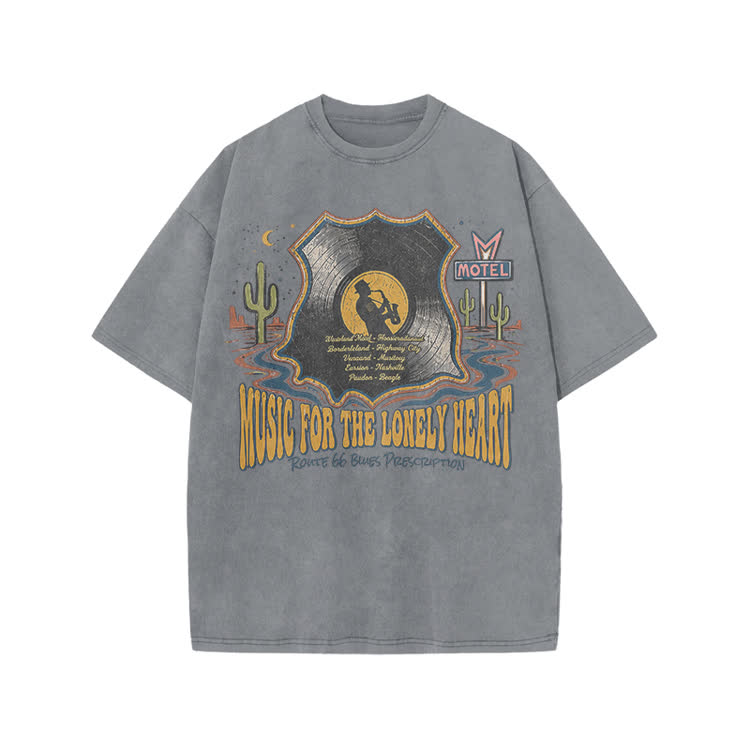 Vintage Motel Graphic Print Acid Washed T-shirt - image 6