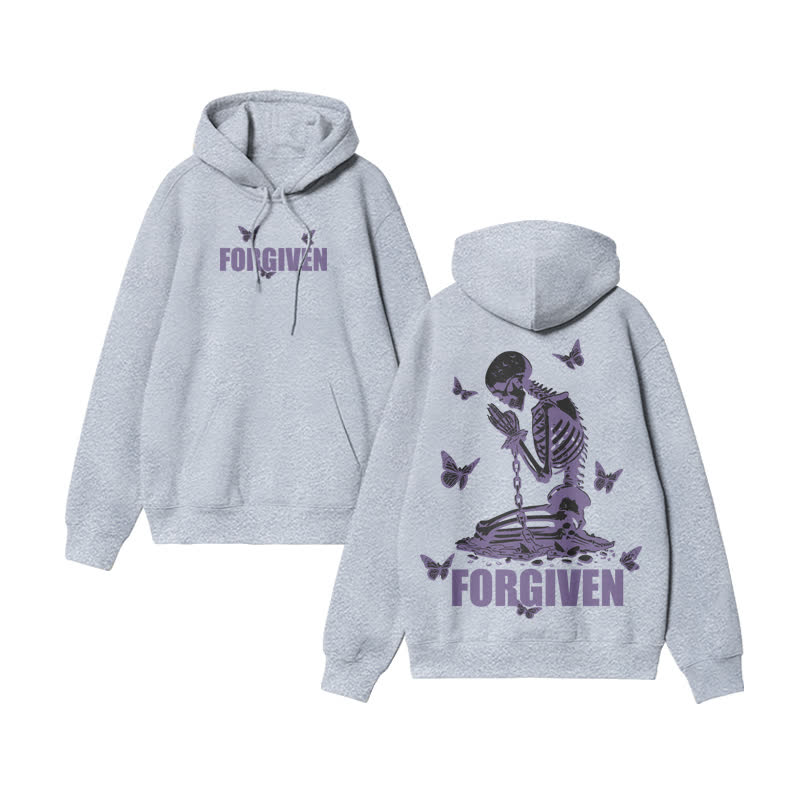 Unisex Forgiven Print hoodie - Grey - US16-18(2XL) - image 3