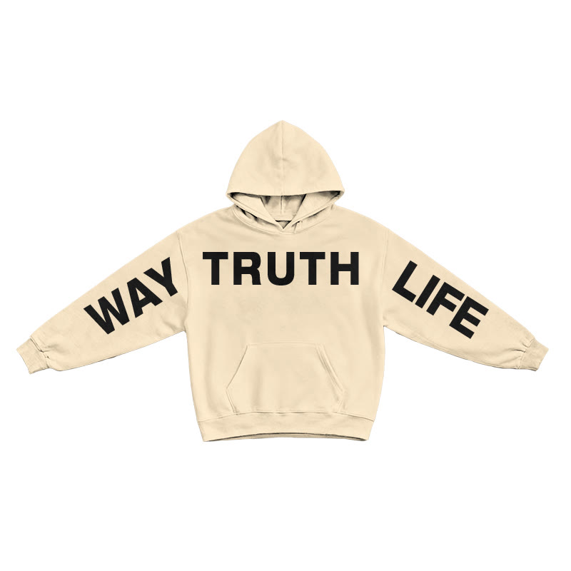 Jesus Is The Way The Truth The Life Creative Print Hoodie - Apricot - US16-18(2XL) - image 5
