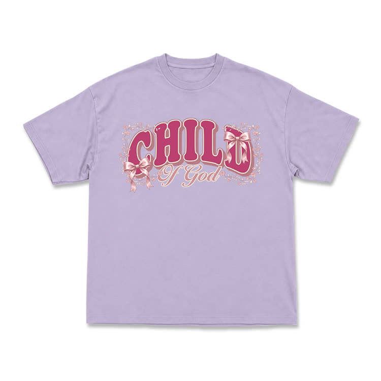 Faith Inspired Child of God Floral Graphic Short Sleeve T-Shirt - Purple - US16-18(2XL) - image 12