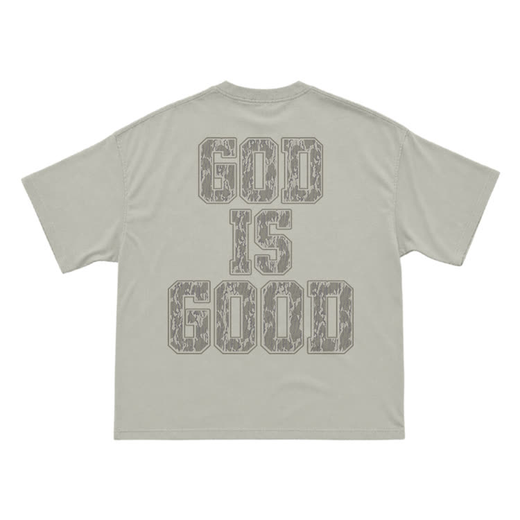 Classic God Is Good Back Graphic T-Shirt - Warm Grey - US16-18(2XL) - image 5