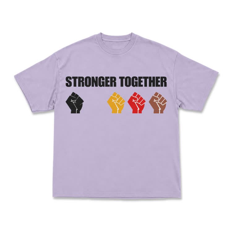 Unity Stronger Together Graphic Crew Neck T-Shirt - Purple - US16-18(2XL) - image 13